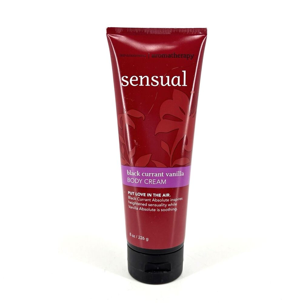 Bath & Body Works 8oz Aromatherapy Sensual Black Currant Vanilla Body Cream NEW
